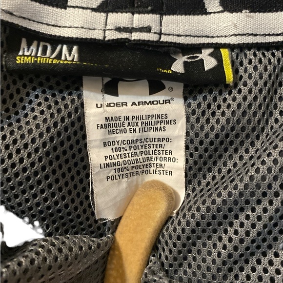 UNDER ARMOUR Black Athletic Warm Up Track Pants Mens Medium Loose Elastic Waist - Picture 5 of 9